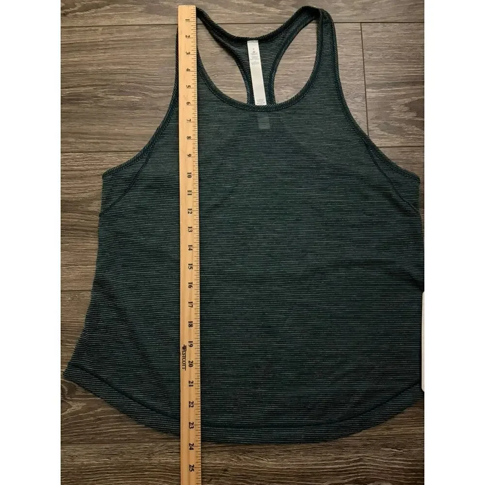 Lululemon Long Distance Tank *Mesh Heathered Submarine size 8
